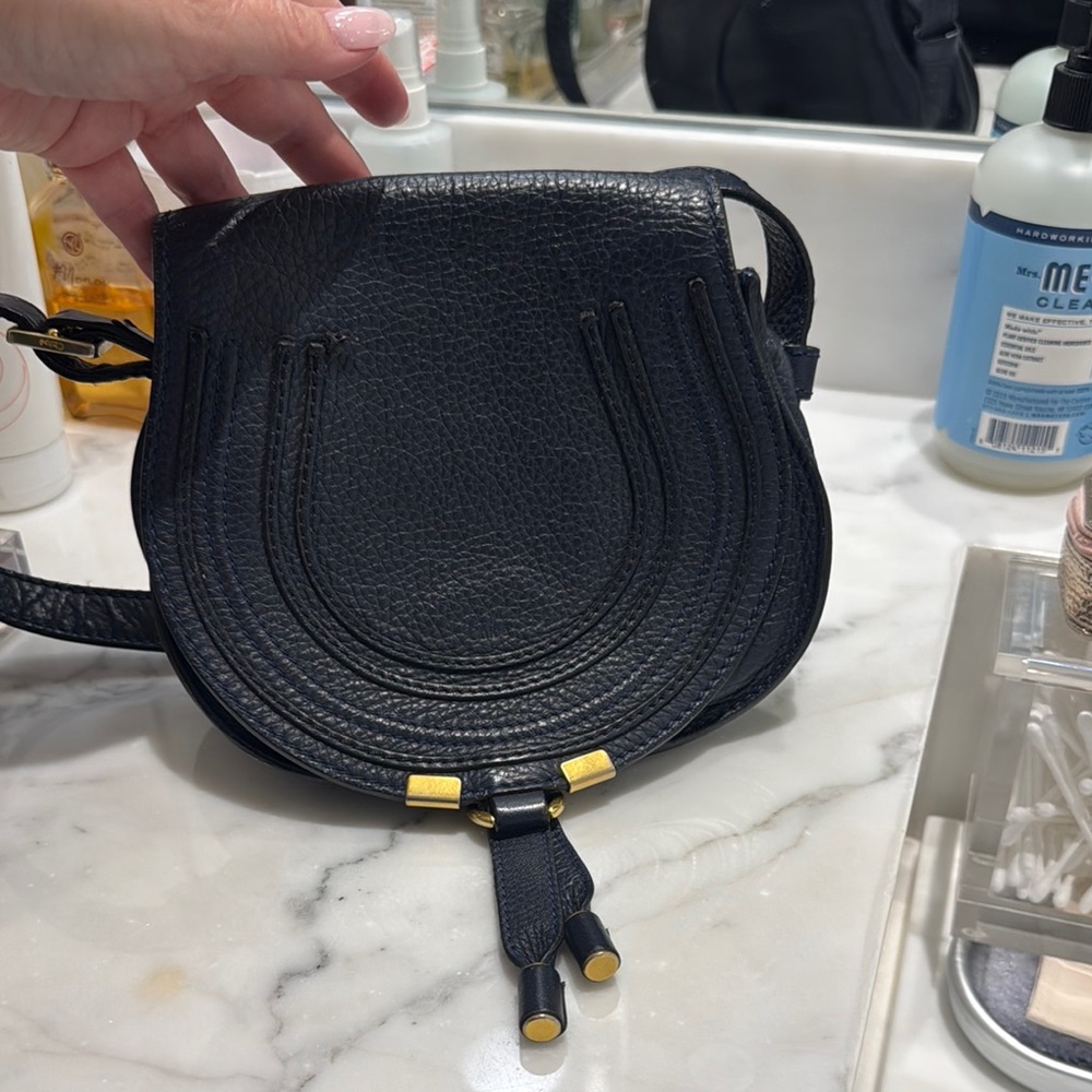 Chloe Navy Blue Leather Bag